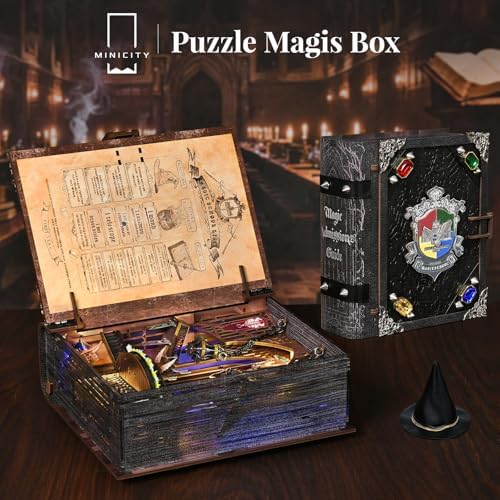 MiniCity Magic Admissions Book Nook Kit, DIY 3D Bookshelf Insert with LED - Image 7
