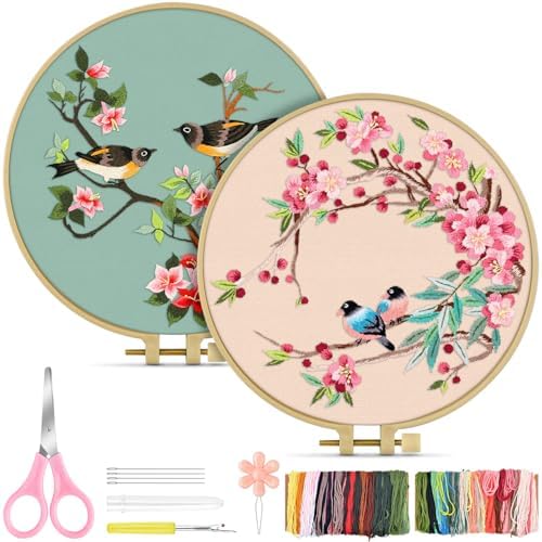 TINDTOP Embroidery Kit for Adult, Owl Embroidery Kit for Beginners by TINDTOP