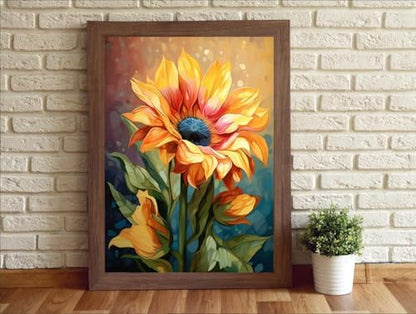 MjhRcll Flowers Stamped Cross Stitch Kits,Daisy Embroidery Starter Kit for Beginners,Cross Stitch Kits for Adults 12×16 Inch - Image 3