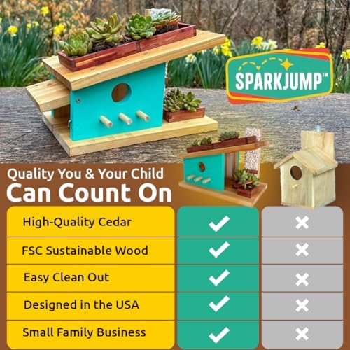 Sparkjump Modern Birdhouse Woodworking Kit - Image 6
