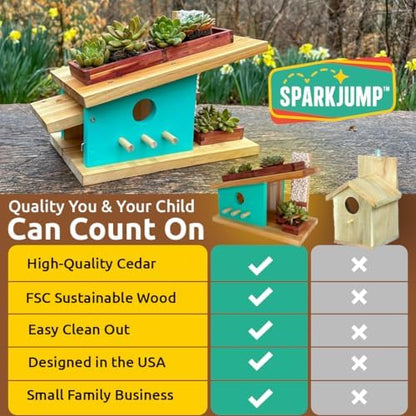 Sparkjump Modern Birdhouse Woodworking Kit - Image 6
