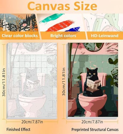 3 Pack Framed Paint by Numbers for Adult with Wooden Easel (8x12 inch) - Image 3