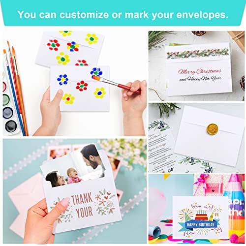 70 Packs Invitation Envelopes, A2 Envelopes White, Postcard Envelopes, Envelopes for 4.5x5.5 Cards, Envelopes for Invitations, Envelopes Self Seal for Photos RSVP, Greeting Cards - Image 5