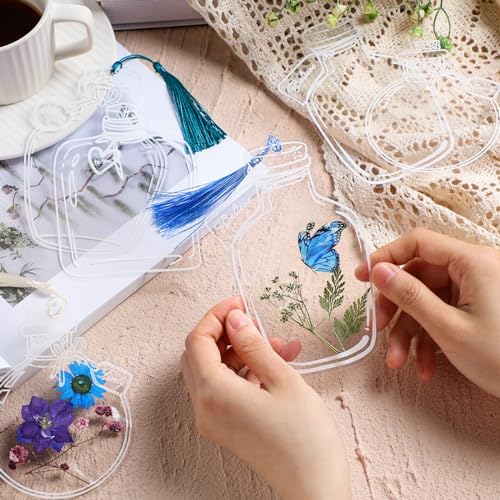 Taobary 91 Pcs DIY Dried Flowers Bookmarks Transparent, Elegant Color - Image 6