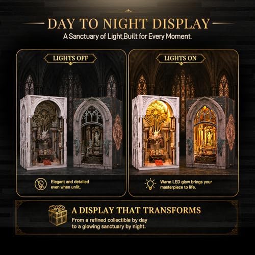 MiniCity 2-Piece Book Nook Kit Set, Milan and St Charles Church with LED - Image 6