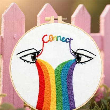Crafmanoe Hand Embroidery Kits for Beginners Adults, LGBT Embroidery Starter Kit, Stamped Cross Stitch Kits for Beginners Adult Craft Kits for Women, Entire Set of Embroidery Supplies & Video Tutorial - Image 7