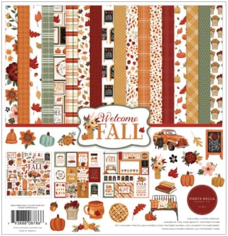 Echo Park Fall Collection Kit, Scrapbook Paper & Sticker Set by Echo+Park+Paper