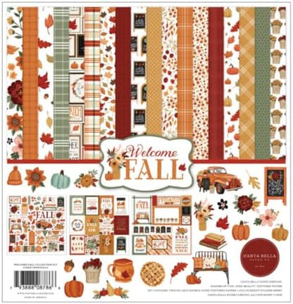 Echo Park Fall Collection Kit, Scrapbook Paper & Sticker Set by Echo+Park+Paper