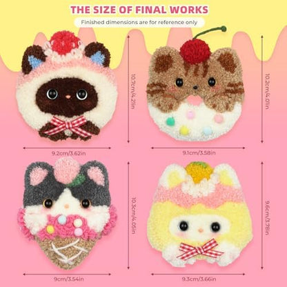 Punch Needle kit for Beginners,Embroidery kit for Beginners,Punch Needle Kits Adults Beginner,Including Printed Patterns, Needles, Easy to Follow Instructions, and Videos-Cat Family - Image 6