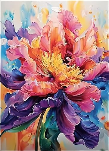 Flower Paint by Numbers Kit for Adults,Peony Adult Painting by Numbers for Beginner on Canvas,DIY Painting Kits for Home Wall Decor,Gifts (Flower4) by Unknown