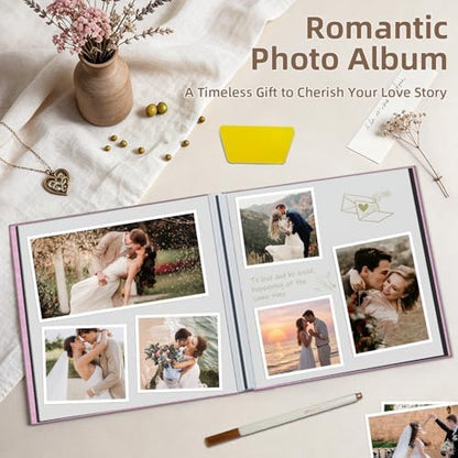 Popotop Photo Album Self Adhesive Scrapbook Album for 4x6 5x7 8x10 Pictures DIY Photo Book as Scrapbooking Supplies Kits, Birthday Gifts for Women Mom Wedding Baby Family Travel - Image 5