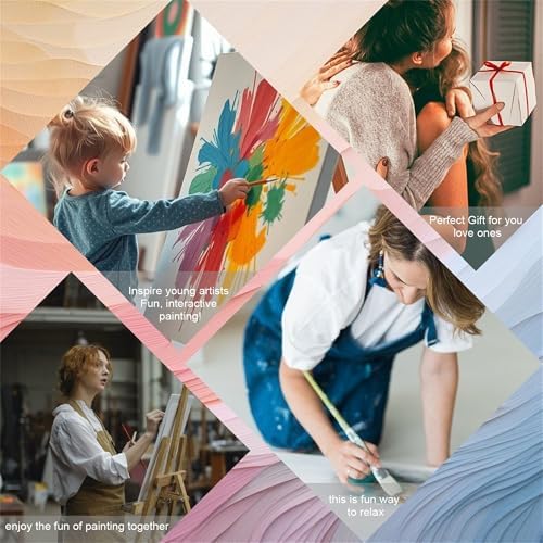 NZNANCHU Door Paint by Numbers Kit for Adults,Yellow Flower Painting by Numbers Kits on Canvas for Beginner, DIY Watercolor Oil Painting for Birthday Gift Relax Decor (Front Door - 02) - Image 6