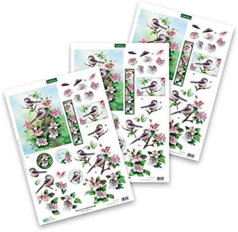 Katy Sue Designs Floral Collection 3D Die-Cut Decoupage Sheets for Card Making. A Pack of 12 Sheets of Floral-Themed Die Cuts for Card Making Supplies or Scrapbooking - Image 3