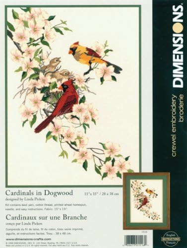 Dimensions Crewel Embroidery Kit - Cardinals In Dogwood by DIMENSIONS