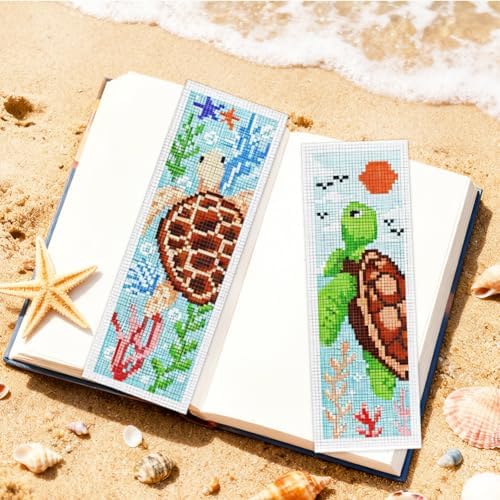 ORIGACH 6 Set Turtles Cross Stitch Bookmark Kit for Beginner - Image 5
