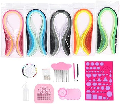 Adfaga Premium Quilling Tool Kit 15PCS Complete Paper Quilling Supplies Set with Template Board Pen Needles for DIY Craft Projects Adults Beginners - Image 7