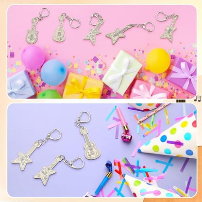 RattanView 24 Pcs Guitar Craft Keychains DIY Keychain, 12 Styles - Image 6