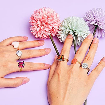 Herdear 40pcs Adjustable Blank Rings 12mm Base, Silver, Gold - Image 6