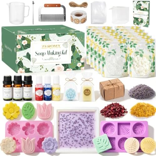 Soap Making Kit for Adults & Beginners Complete Soap Making Supplies by ZEROMX