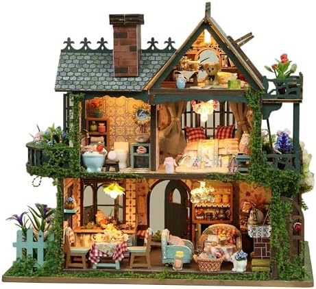 RHZN Miniature House Kit, Miniature Kit, Mini House Building Kit for Adults by RHZN