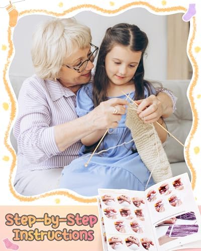 Katech Knitting Kit for Beginner Adults W/Socks Step-by-Step Instruction - Image 2