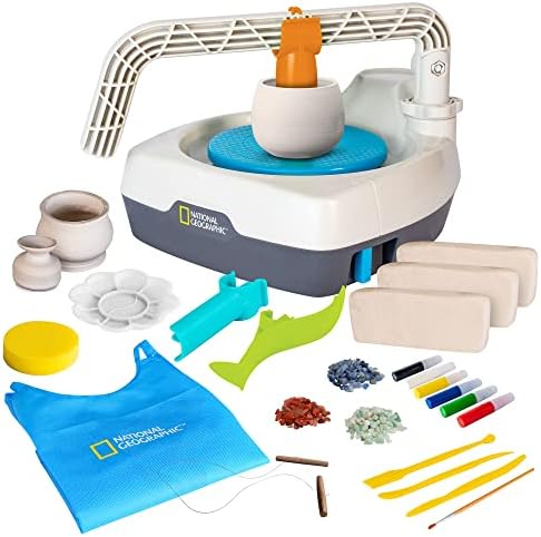 National Geographic Deluxe Pottery Wheel Complete Starter Kit for Kids by BlueMarbleToys