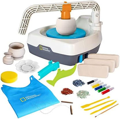 National Geographic Deluxe Pottery Wheel Complete Starter Kit for Kids by BlueMarbleToys