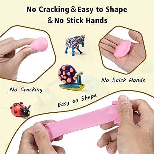 Aestd-ST Polymer Clay Kit 60 Colors, Oven Bake Modeling Clay for Kids - Image 5