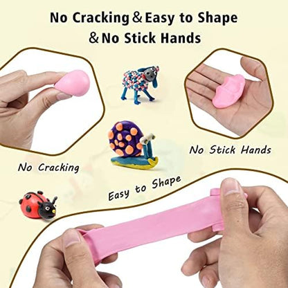 Aestd-ST Polymer Clay Kit 60 Colors, Oven Bake Modeling Clay for Kids - Image 5