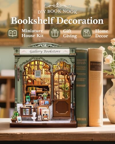 CUTEBEE Book Nook Kit - DIY Miniature House Dollhouse Kit for Adults - Image 3