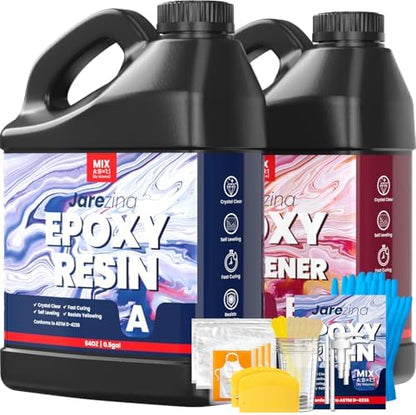 Jarezina 1 Gallon Epoxy Resin Kit, 1:1 Easy Mix Casting Resin for Crafts by Jarezina