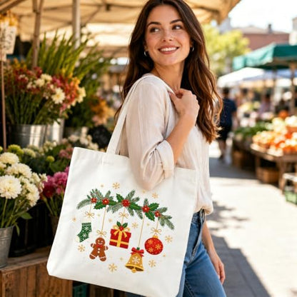 Nuberlic Christmas Embroidery Tote Bag Kit for Beginners - Image 3