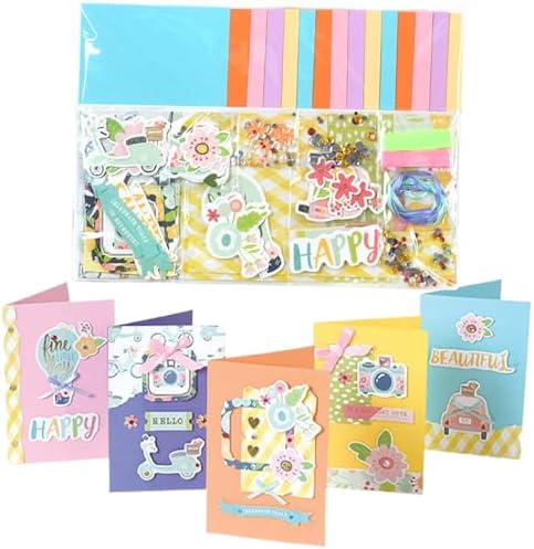 Card Making Kit Colorful Hand-Made Greeting Card Making Kit DIY Card Making Kits for Adults and Kids, Card Making Supplies for Birthday Invitation, Holiday, Baby Shower. by Unknown