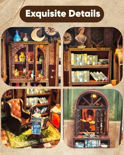 DIY Miniature House Kit Book Nook Kit for Adults to Build Mini Magic House - Image 4
