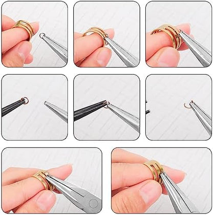URSKYTOUS 3Pcs Jewelry Pliers Set Jewelry Making Pliers Tools Kit Include Jewelry Making Needle Nose Chain Nose Round Pliers Wire Cutter for Bracelet Beading DIY Craft Jewelry Making Supplies - Image 7