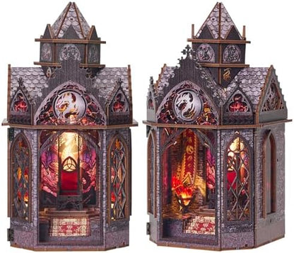 Roroom DIY Miniature House Kit, Gothic Dragon Tower Dollhouse Kit by Roroom