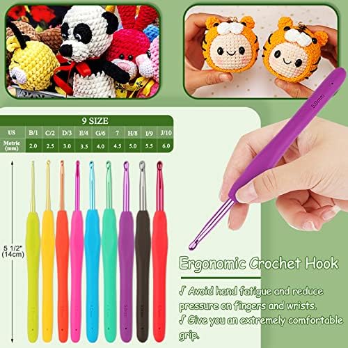 Coopay Upgraded Crochet Kit for Beginners, All-in-One Crochet Kits (63Pcs) - Image 4