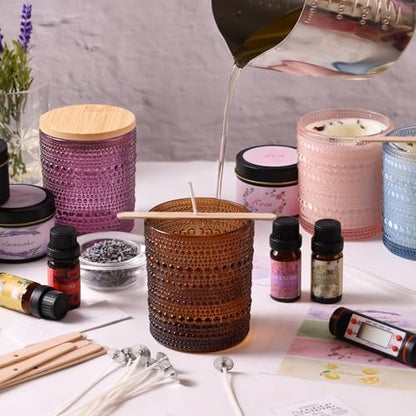 DARJEN Candle Making Kit for Adult, 4 Jars & 4 Tins Soy Wax Scented DIY Set - Image 6