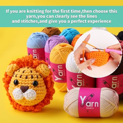 Beginner Yarn for Crocheting Cotton Crochet Yarn #4 Khaki - Image 2