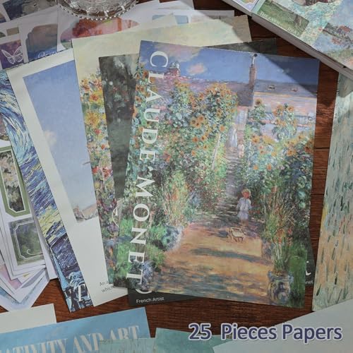 Vintage Oil Painting Scrapbook Sticker, Journaling Supplies for Junk Journal, 500+ Scrapbooking Washi Stickers & 25 Ephemera Papers Art Scrapbook Supplies for Adults Teens Women Girls Junk Journal - Image 6