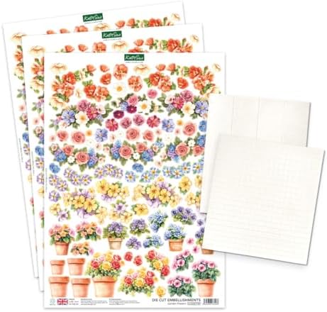 Katy Sue Arched Floral Windows & Doors Card Making Kit, Makes 12 Handmade Cards – inc Die Cut Cards, Decoupage, Envelopes, Foam Pads, Verse Stickers & Instructions, for Card Making & Papercrafting - Image 5