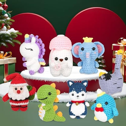Poruary Crochet Kit for Beginners, 8 Animal Amigurumi Projects with Videos - Image 7
