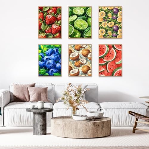 Okarina 6 Pack Paint by Numbers Kit for Adults & Beginners, Fruit Designs - Image 4