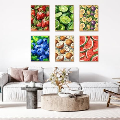 Okarina 6 Pack Paint by Numbers Kit for Adults & Beginners, Fruit Designs - Image 4
