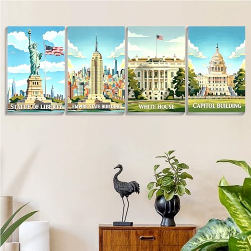 City Paint by Number for Adults, Paint by Numbers Kit for Adults 8x12 Inch - Image 2