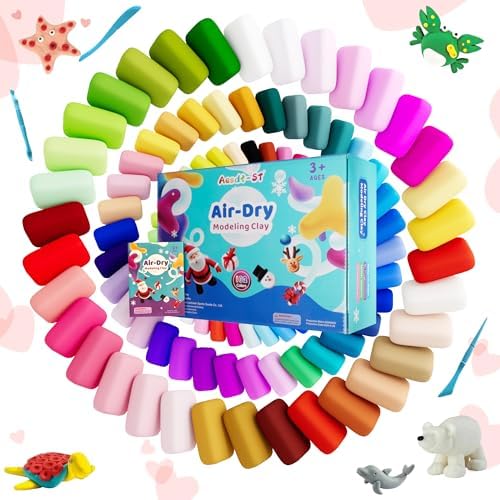 Aestd-ST Air Dry Clay 102 Colors, Modeling Clay for Kids, DIY Magic Clay - Image 2