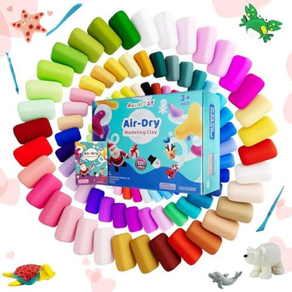 Aestd-ST Air Dry Clay 102 Colors, Modeling Clay for Kids, DIY Magic Clay - Image 2