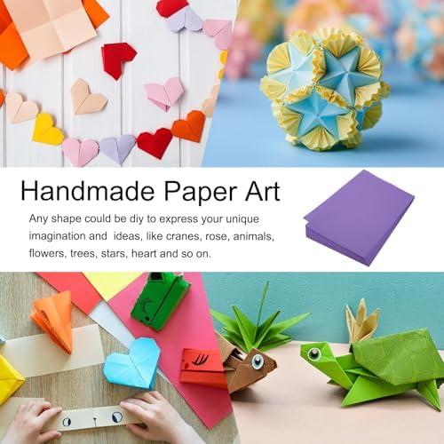 MECCANIXITY 100 Sheet Origami Paper Double Sided Dark Purple 11.7 x 8.3 Inch Square Sheet for Art Craft Project, Beginners, Gifts Decor - Image 6