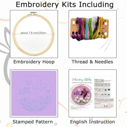Nuberlic Lily Pattern Embroidery Kits for Beginner Adults - Image 7