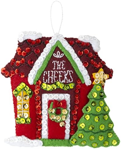 Bucilla Felt Applique 6 Piece Ornament Making Kit, Home for The Holidays, Perfect for DIY Arts and Crafts, 89511E by Bucilla